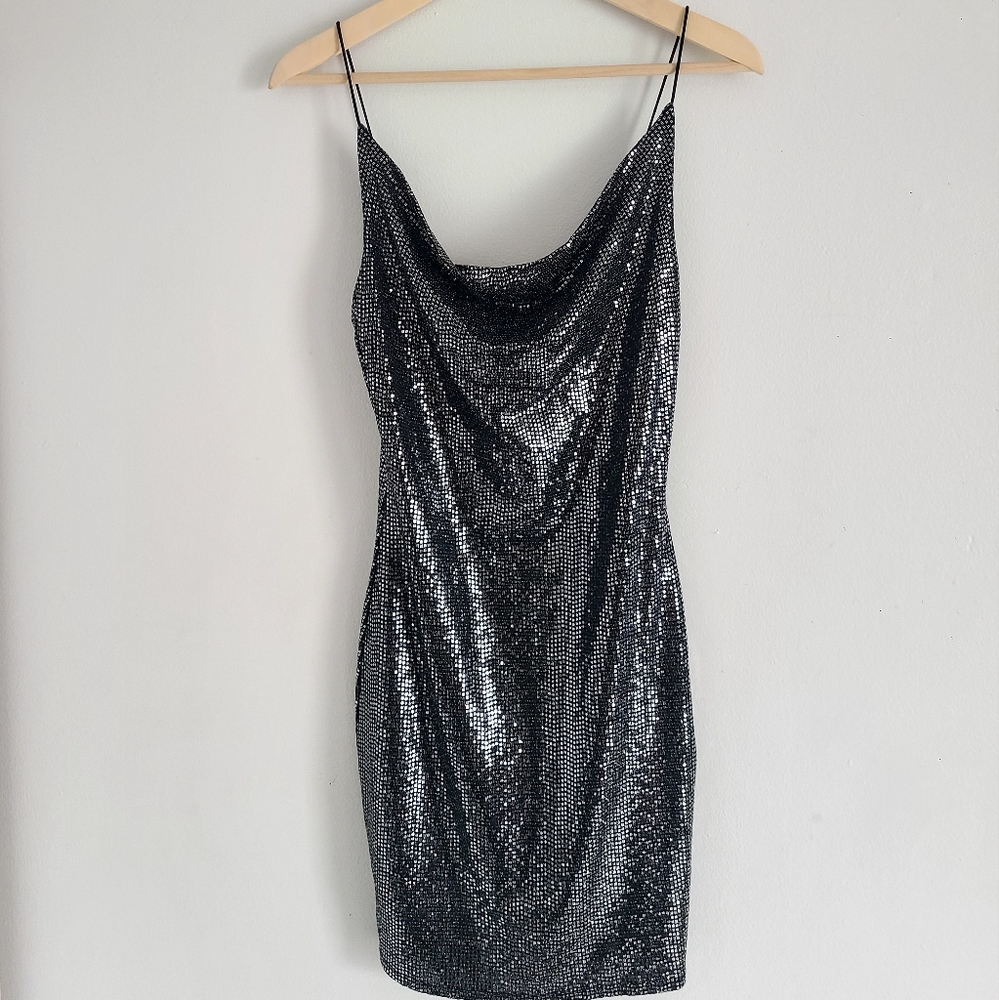 Silver Sequin Dress